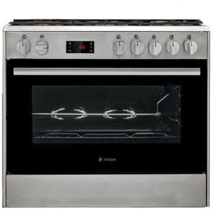 اجاق گاز اسنوا آدرینا کلاسیک بدون شیشه 5 شعله نما استیل مدل SGC5-31101