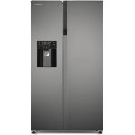 یخچال فریزر ساید بای ساید ایکس ویژن مدل HS600 ظرفیت ۲۸ فوت اتوماتیک رنگ سیلور