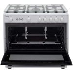 اجاق گاز اسنوا رومینا بدون گرمخانه و بدون شیشه 5 شعله سفید مدل SGC5-11102 - تصویر 3