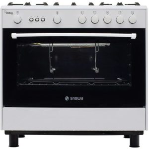 اجاق گاز اسنوا رومینا بدون گرمخانه و بدون شیشه 5 شعله سفید مدل SGC5-11102